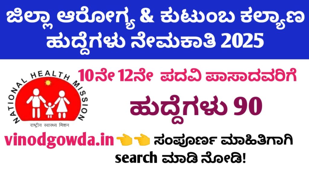 DHFWS Koppal Recruitment 2025 - ಕೊಪ್ಪಳ ಜಿಲ್ಲಾ ಆರೋಗ್ಯ ಮತ್ತು ಕುಟುಂಬ ಕಲ್ಯಾಣ ಸಂಘದಲ್ಲಿ ನೇಮಕಾತಿ 2025